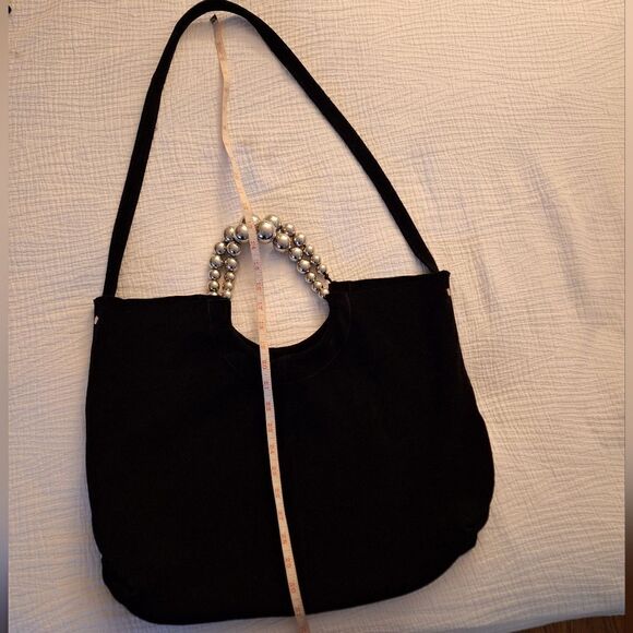 Zara black suede hobo bag limited edition - Picture 7 of 9